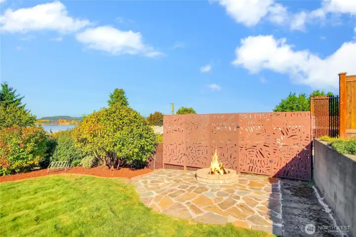 Fire pit, ai generated fire.