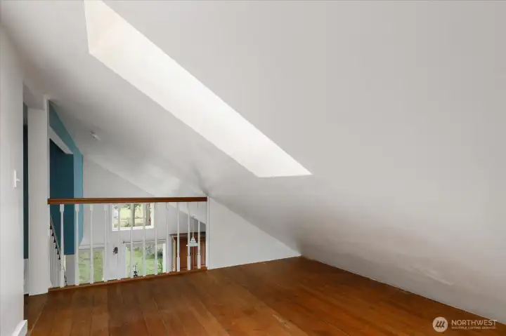 A nice spot for a small desk, hobbies or reading nook.