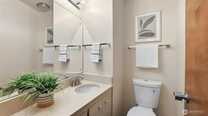 Half bath in basement level.