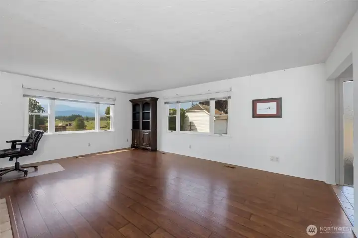 Olympic Mountain views from the living room