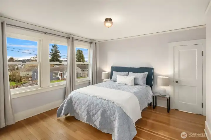 Upstairs bedroom 1 with views