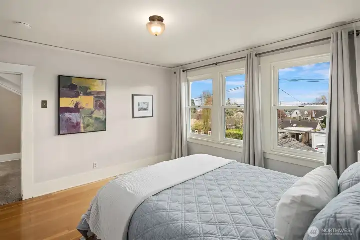 Upstairs bedroom 1 with views