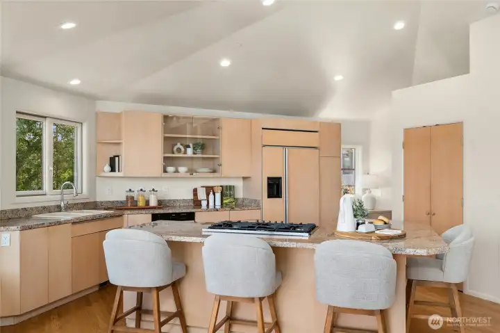 Kitchen balances function with everyday comfort.