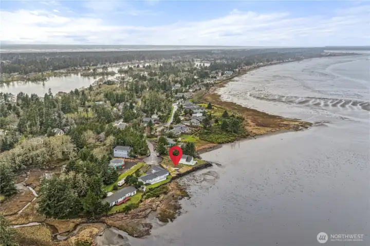 Unobstructed water and mountain views create a breathtaking backdrop.