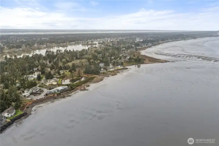 Neighboring bulkheads add consistency and shoreline protection.