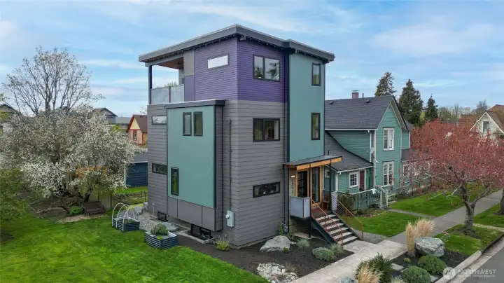 Custom home built with quality finishes and beautiful architectural details.