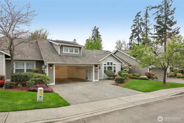 2 car garage with entry to home
