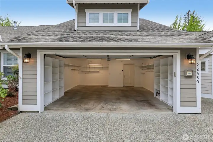 Freshly painted garage