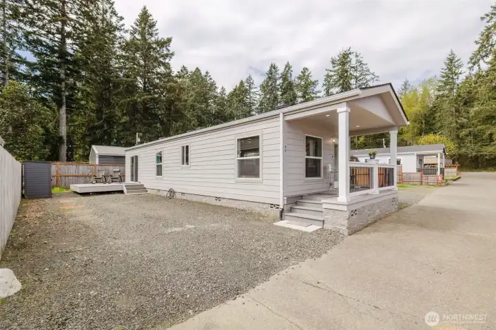 Great parking area and 2 outdoor storage units