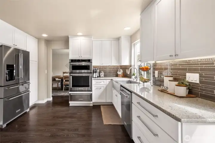 You'll appreciate the newer stainless steel appliances!