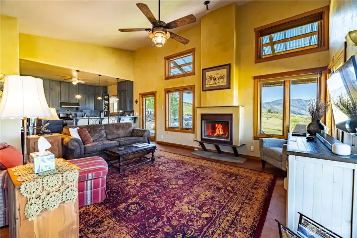 view toward kitchen- open floor plan