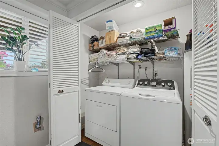 Laundry on bottom floor