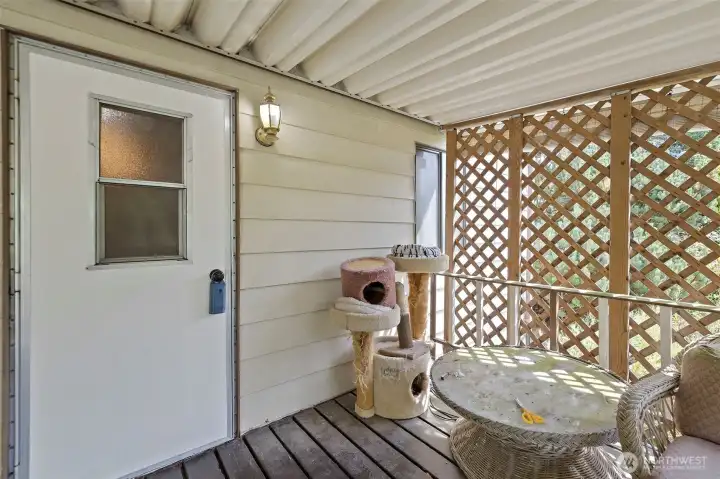 Front door off deck