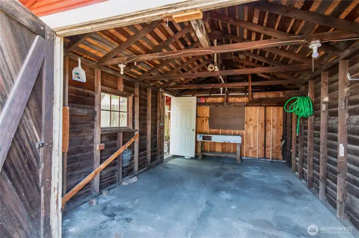 Interior of garage. Interior of garage.