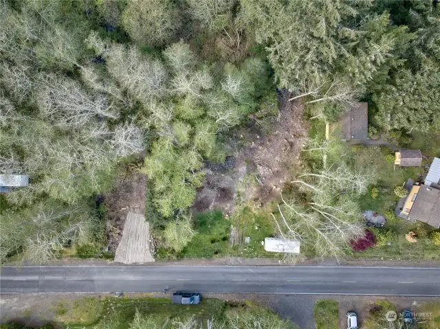 Aerial looking straight down from drone