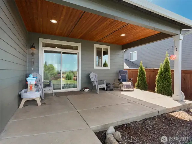 Back covered patio.
