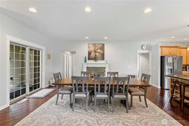 Dining with access to Patio, Gas Fireplace