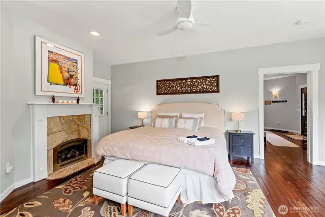 Primary Bedroom, Gas Fireplace
