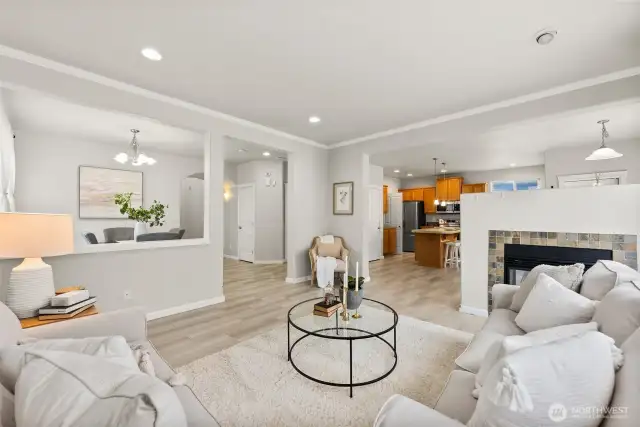 So much natural light flows throughout the entire main level.