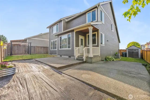 Large entertainment size patio is perfect for summer fun BBQ's and soaking up the sunshine.