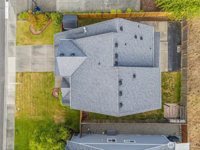 Overhead view of this neat and tidy property.