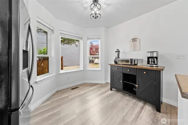 Space for table of coffee station