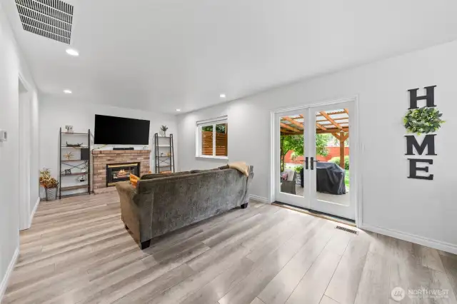 Family room off kitchen