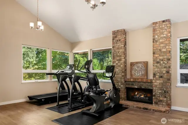 Exercise room in community clubhouse