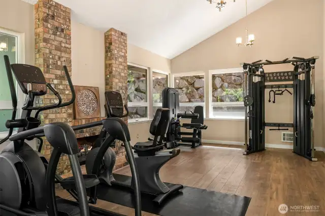 Exercise room in community clubhouse