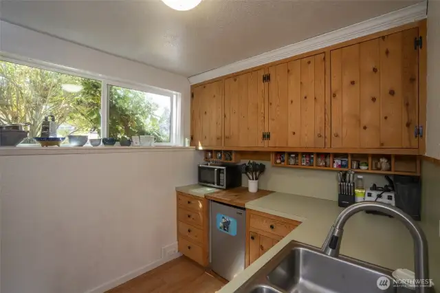 Kitchenette with lots of light lower level