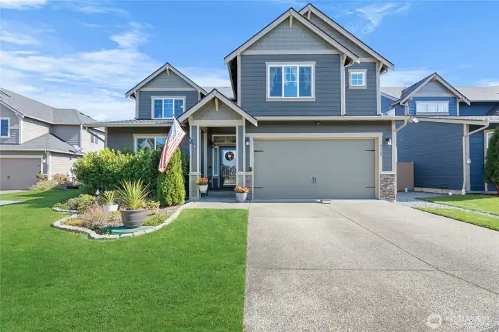 Beautiful newer construction home on a corner lot with views of Mount Rainier