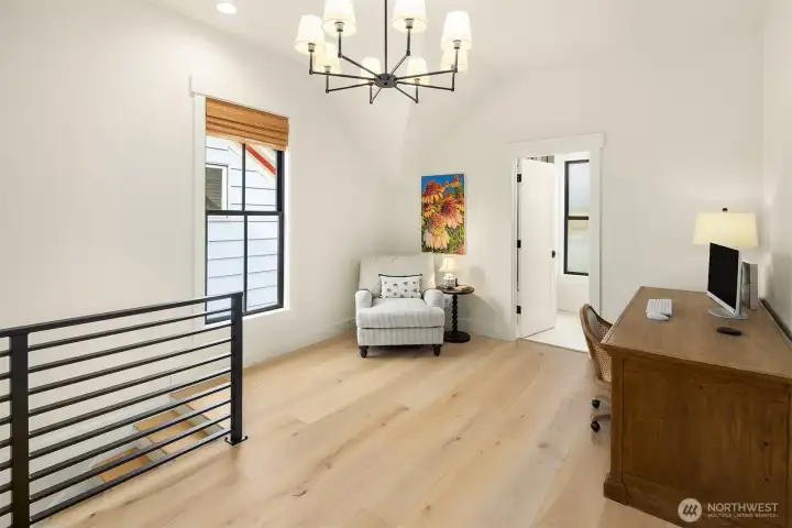 Second level landing makes the perfect office, reading area or TV room.