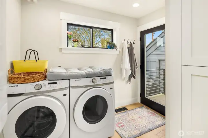 Laundry mud room off back entry