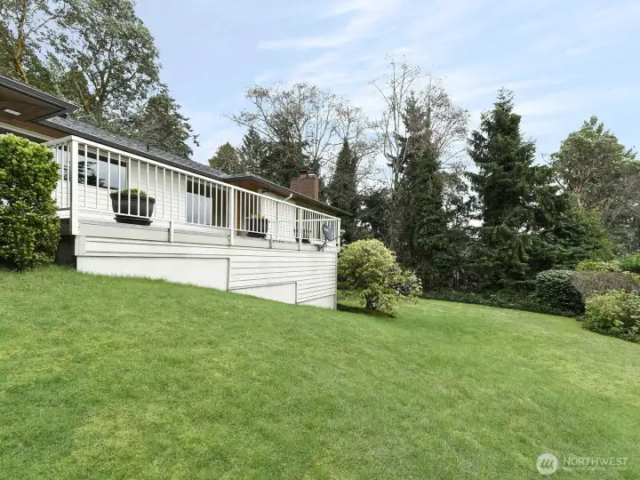 Shy 1/2 acre private yard.