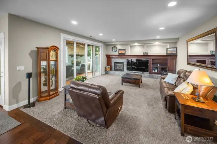 Sliding doors lead you to deck