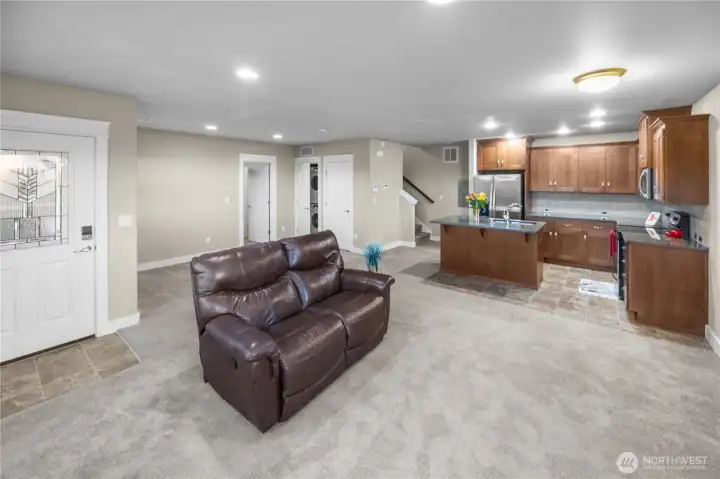 Apartment downstairs! Can access from garage or back yard