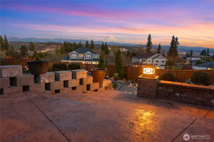 Terraced backyard. Just beautifully landscaped!