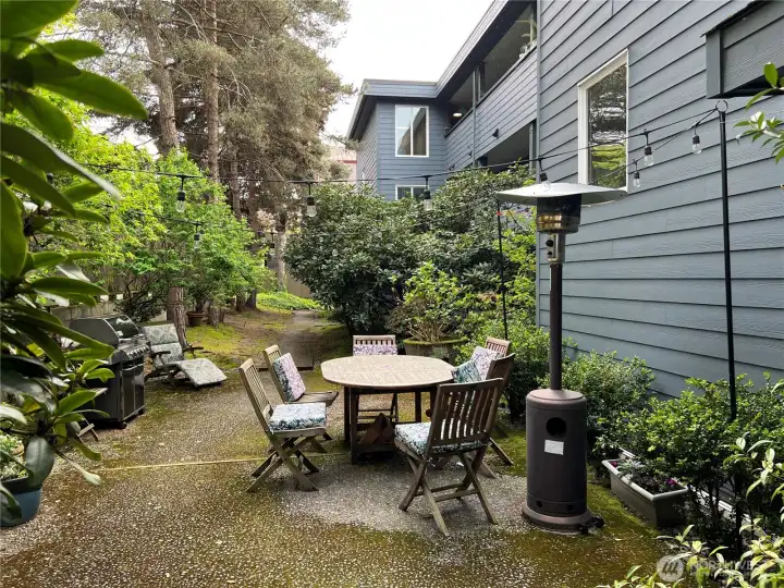 Relax in the bar-b-q area.