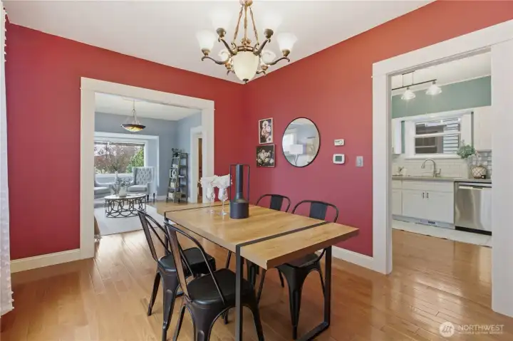 This home flows amazingly well from living to dining to the brand new kitchen!