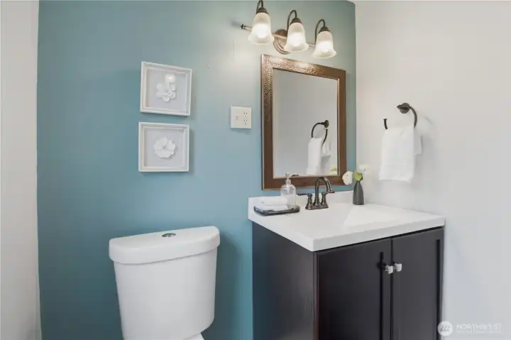 All new main floor guest bathroom.