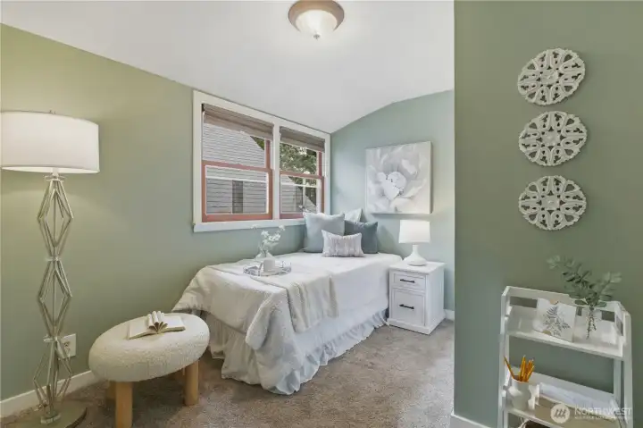 All bedrooms upstairs have ample room and lovely windows.