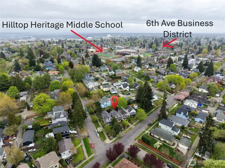 It's also a short jaunt to Hilltop Heritage Middle School, as well as the 6th Ave Business District with all it's many restaurants and eclectic shopping stores.