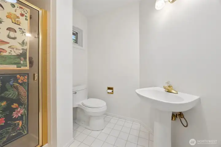 Main floor 3/4 bathroom for guests.