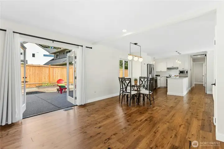 French Doors lead to the Patio