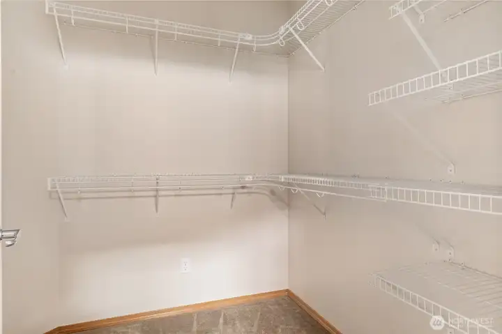 Walk in closet in Primary bath