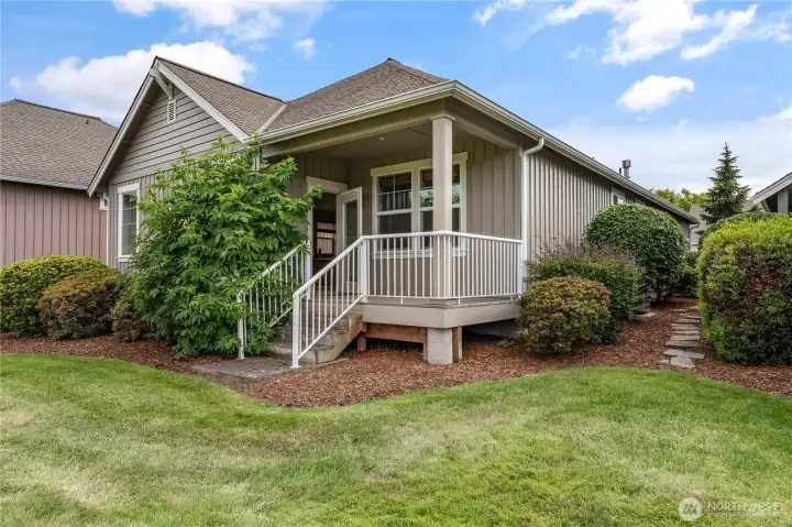 Back of home with Deck