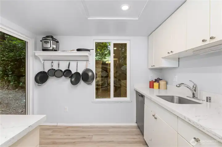 Kitchen and patio door