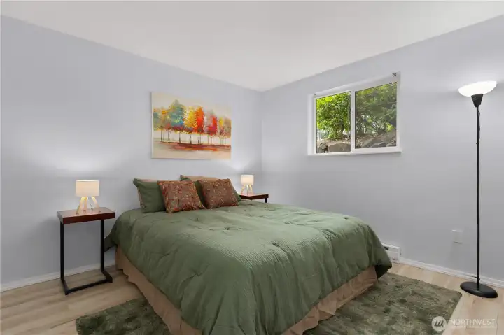 West bedroom and  window view