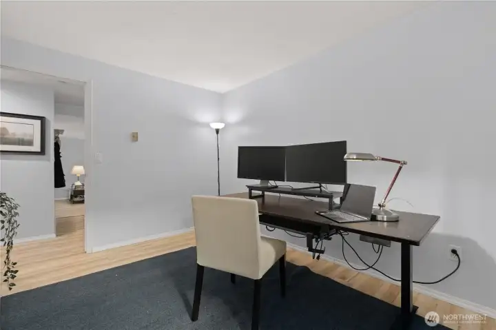 View of dining room from east bedroom