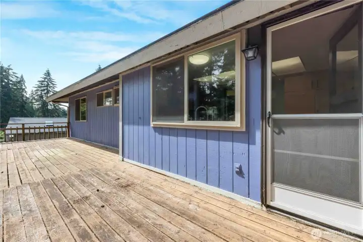 View of the home from the left side of the deck.